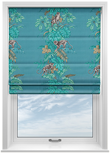 Monkeying Around, Lagoon - Roman Blind